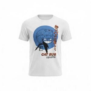 Bioworld My Neighbor Totoro Cat Bus Graphic Cream T-Shirt